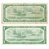 Image 2 : Canada P#66&74 2 Notes 1954 $1 Devil's Face Hairdo