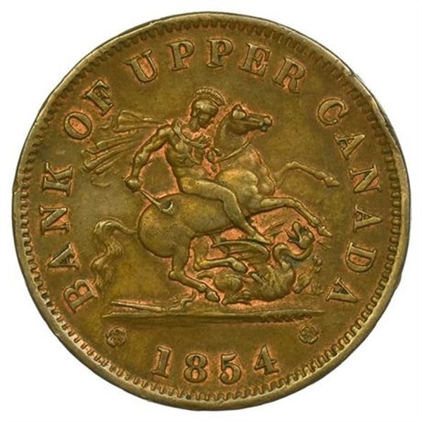 Canada, Bank of Upper Canada 1854 Penny Token