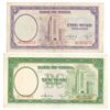 Image 2 : China 1937 Bank of China 2 Notes 5 and 10 Yuan