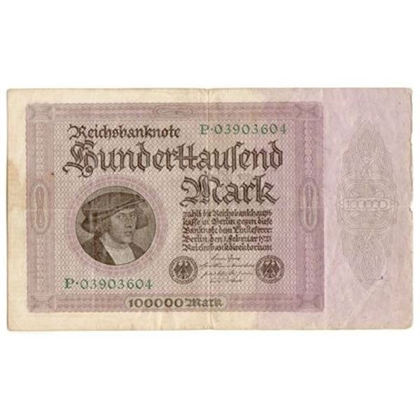 Germany P#83a 1923 100,000 Mark Note