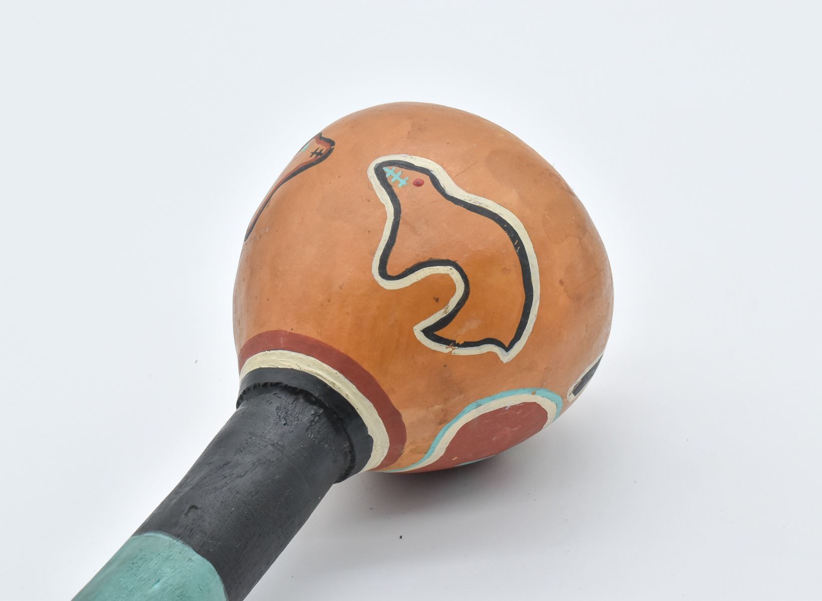 Native American Hand Painted Hopi Gourd Rattle
