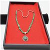 Image 1 : Zuni Sterling Malachite Pendant Necklace