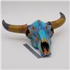 Image 2 : Southwestern Hand Painted Composition Cow Skull