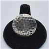 Image 1 : Hammered Sterling Silver Ring, Size 7