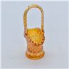 Image 2 : Vintage Marigold Opalescent Carnival Glass Basket