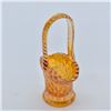 Image 4 : Vintage Marigold Opalescent Carnival Glass Basket