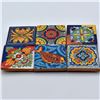 Image 1 : 6 Mexican Glazed Pottery Tile Magnets