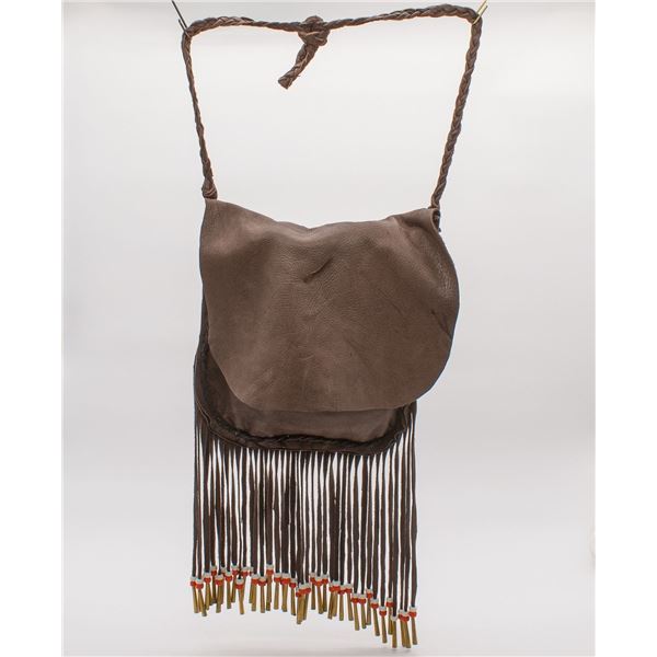 Abenaki Nation Fringed Leather Purse