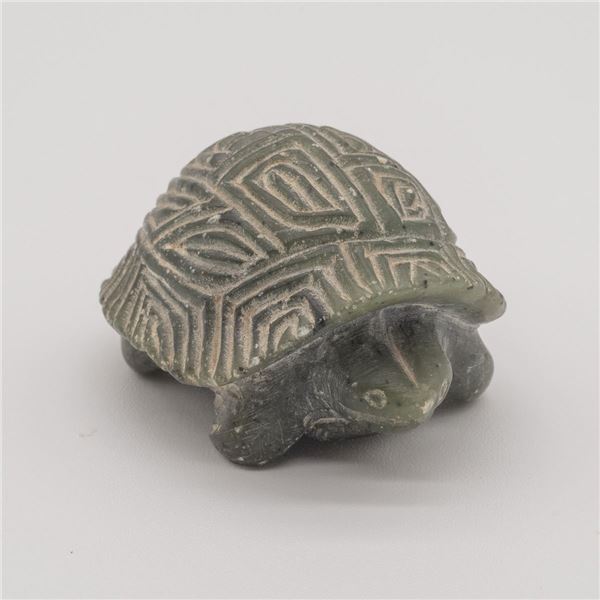 African Carved Soapstone Turtle Figurine