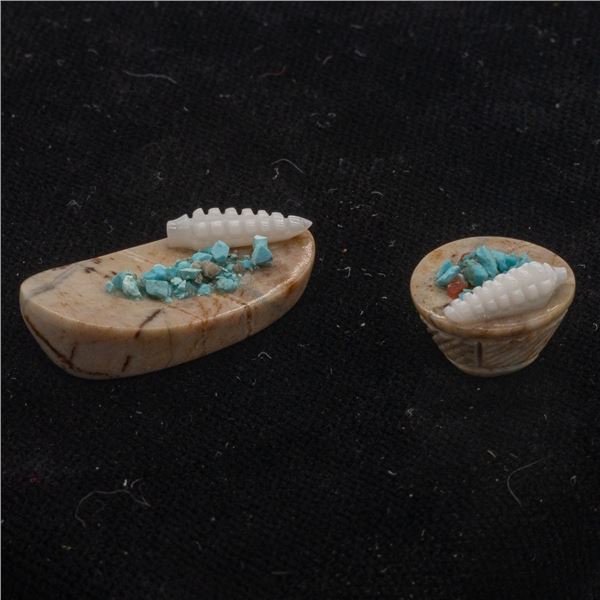2 Zuni Picasso Marble Fetishes