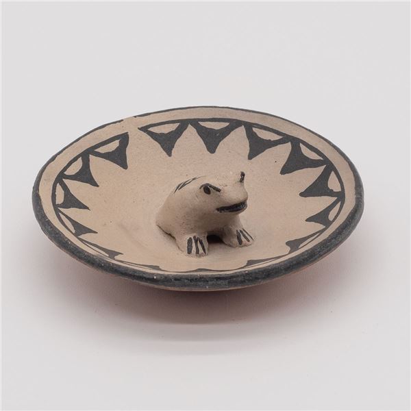 Vintage Cochiti Pottery Frog Shallow Bowl