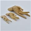 Image 1 : 3 Graduated Hand Carved Satinwood Hands