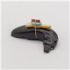 Image 1 : Zuni Silverado Jet Badger Fetish by Roger Pino
