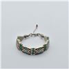 Image 1 : Tibetan Silver Turquoise and Coral Link Bracelet