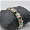 Image 3 : Tibetan Silver Turquoise and Coral Link Bracelet