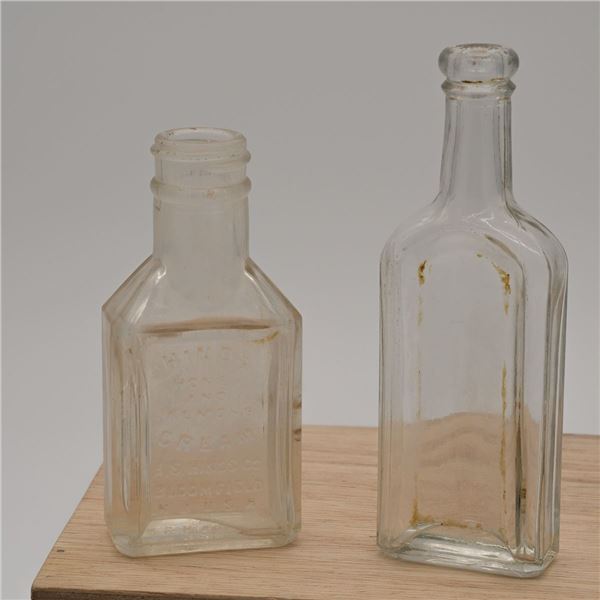 2 Antique Glass Bottles