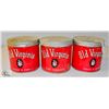 Image 1 : LOT OF 3 VINTAGE OLD VIRGINIA TOBACCO TINS