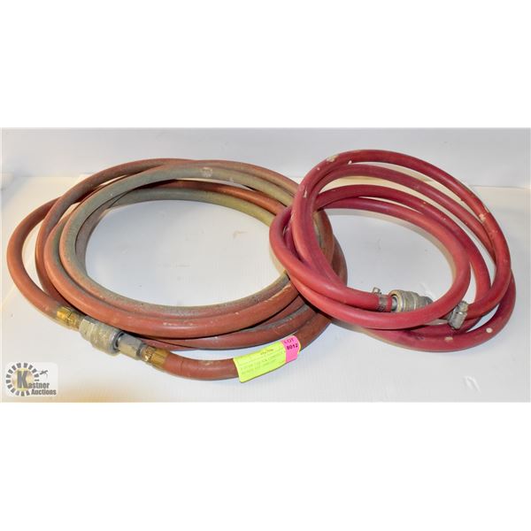 LOT OF 2 QUICK CONNECT AIR HOSES  112" AND 228"