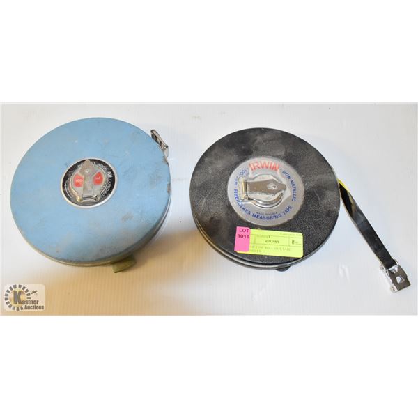 LOT OF 2 100' ROLL OUT TAPE MEASURES