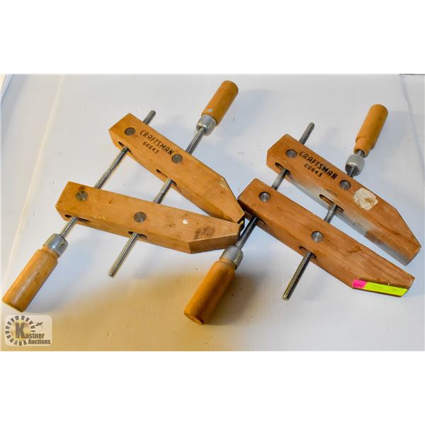 LOT OF TWO CRAFTSMAN HAND SCREW WOOD CLAMPS