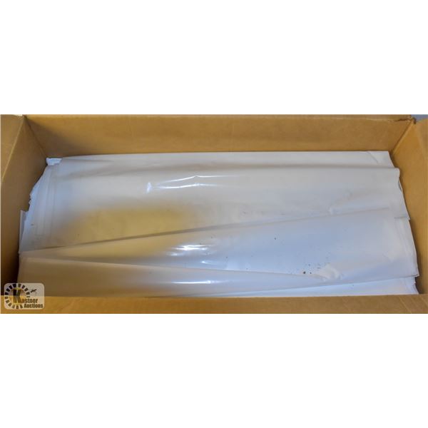 BOX OF 22 X 20" WHITE PLASTIC BAGS