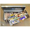 Image 1 : METAL BEACH TOOL BOX FILLED W/ PAINTING