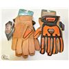 Image 1 : TWO PAIR SHOCK TROOPER XL GOAT SKIN GLOVES