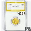 1914 $2.50 Gold Quarter Eagle PGA - MS64+
