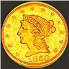 1850 $2.50 Gold Quarter Eagle UNCIRCULATED