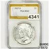 1927-D Silver Peace Dollar PGA - MS62