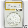2020 Silver Eagle Dollar PGA - MS70