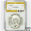 1926-S Silver Peace Dollar PGA - MS62+