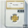 1908 $2.50 Gold Quarter Eagle PGA - MS63