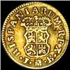 Image 2 : 1758 Gold 1/2 Escudo LIGHTLY CIRCULATED