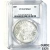 1887 Morgan Silver Dollar PCGS - MS63