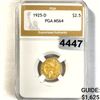 1925-D $2.50 Gold Quarter Eagle PGA - MS64