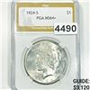 Image 1 : 1924-S Silver Peace Dollar PGA - MS64+