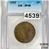 1850 Braided Hair Large Cent ICG - EF45