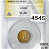 1909-S Indian Head Cent ANACS - VF25