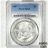 1887 Morgan Silver Dollar PCGS - MS65