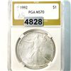 Image 1 : 1924 Silver Peace Dollar PCS - GEN Uncirculated