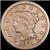 1851/81 Braided Hair Large Cent CLOSELY