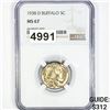 Image 1 : 1938-D Buffalo Nickel NGC - MS67