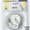 1923-D Silver Peace Dollar ANACS - MS62