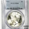 Image 1 : 1922 Silver Peace Dollar PCGS - MS64