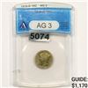 1916-D Mercury Dime ANACS - AG3