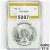 1923-D Silver Peace Dollar PGA - MS64+