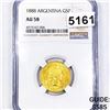 1888 Gold Argentina 5P NGC - AU58