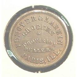 Paris, Illinois Civil War Token.