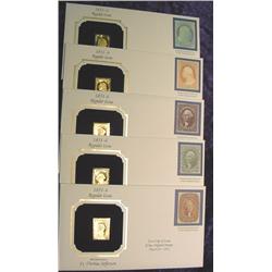 (5) 22K Gold Stamps & Covers.